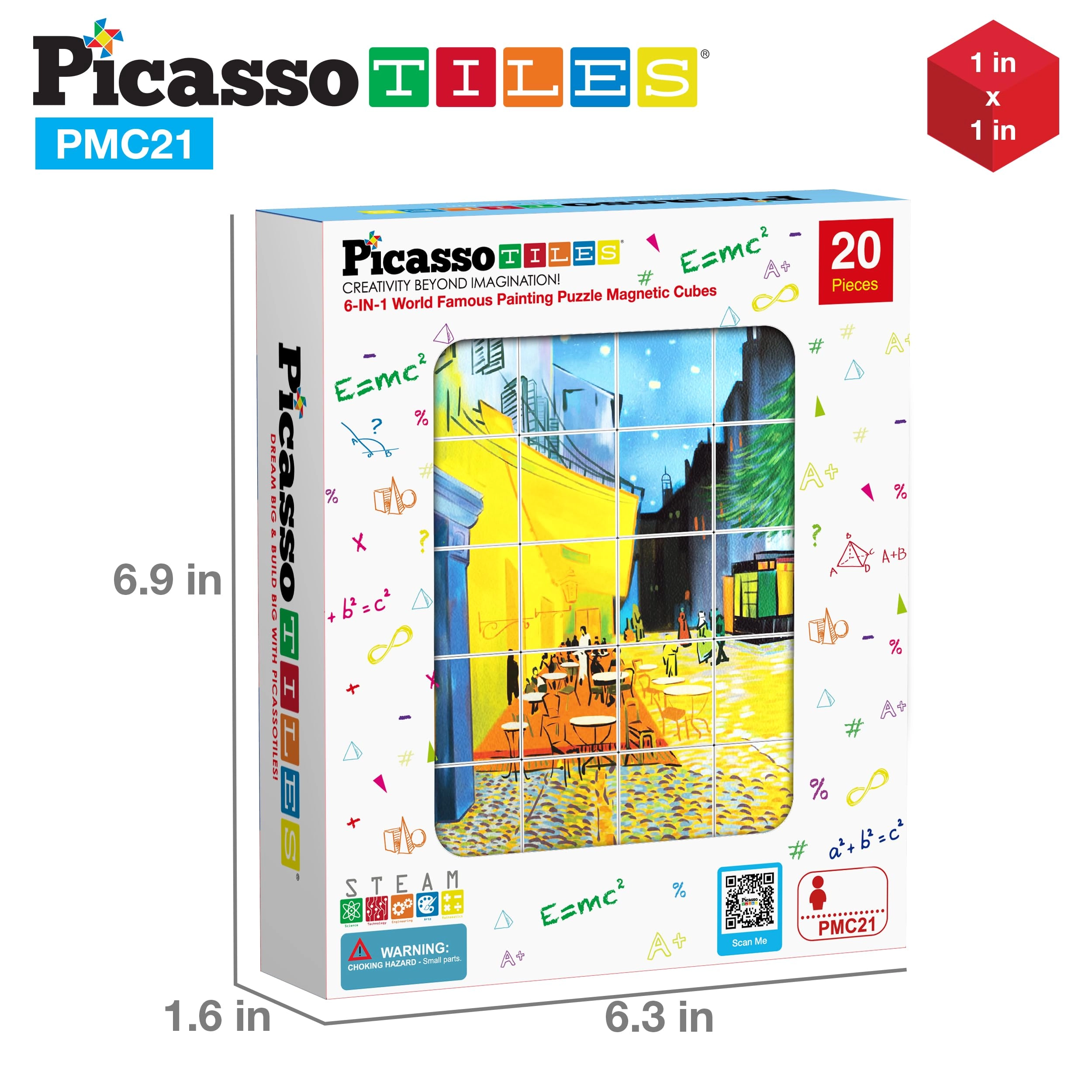 Magnetic Puzzle Building Cubes Art - 3 years+ 21 pieces