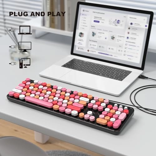 Computer Keyboard - 104 KEYS LAYOUT Wired/Wireless