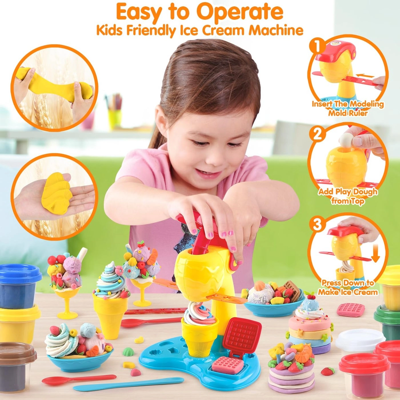 Color Dough Sets - 4-8 20 pieces
