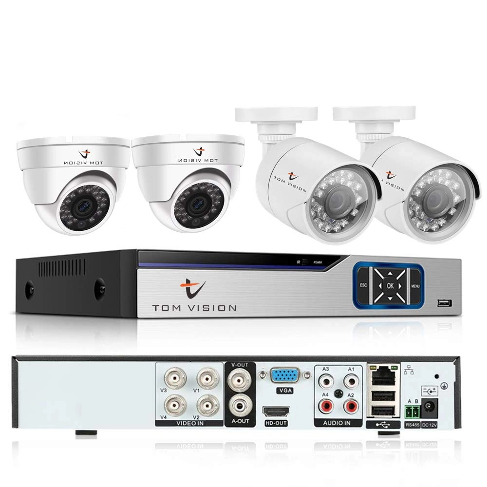 MaxseGroup 4Channel DVR + Indoor Dome Camera - 4PCS 720P