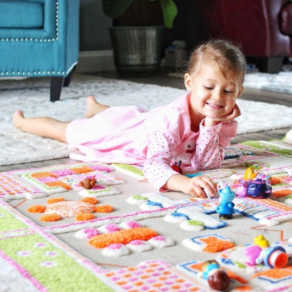 Beach House Design Educational 3D Carpet Playmat - 18 months
