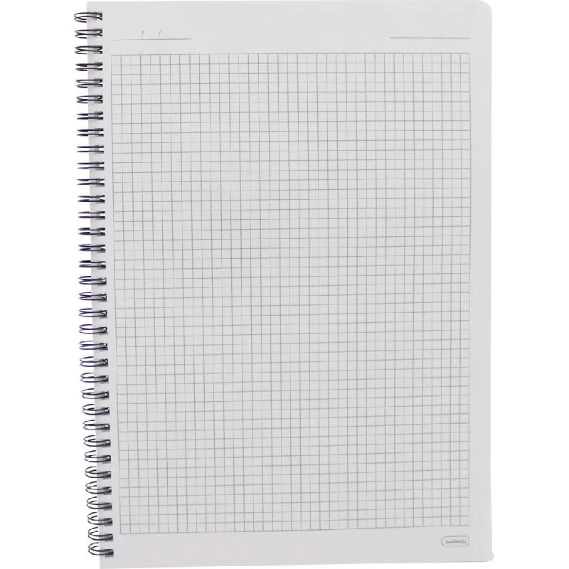 Notebook 19 X 26 cm Spiral - Grid 100 Sheets