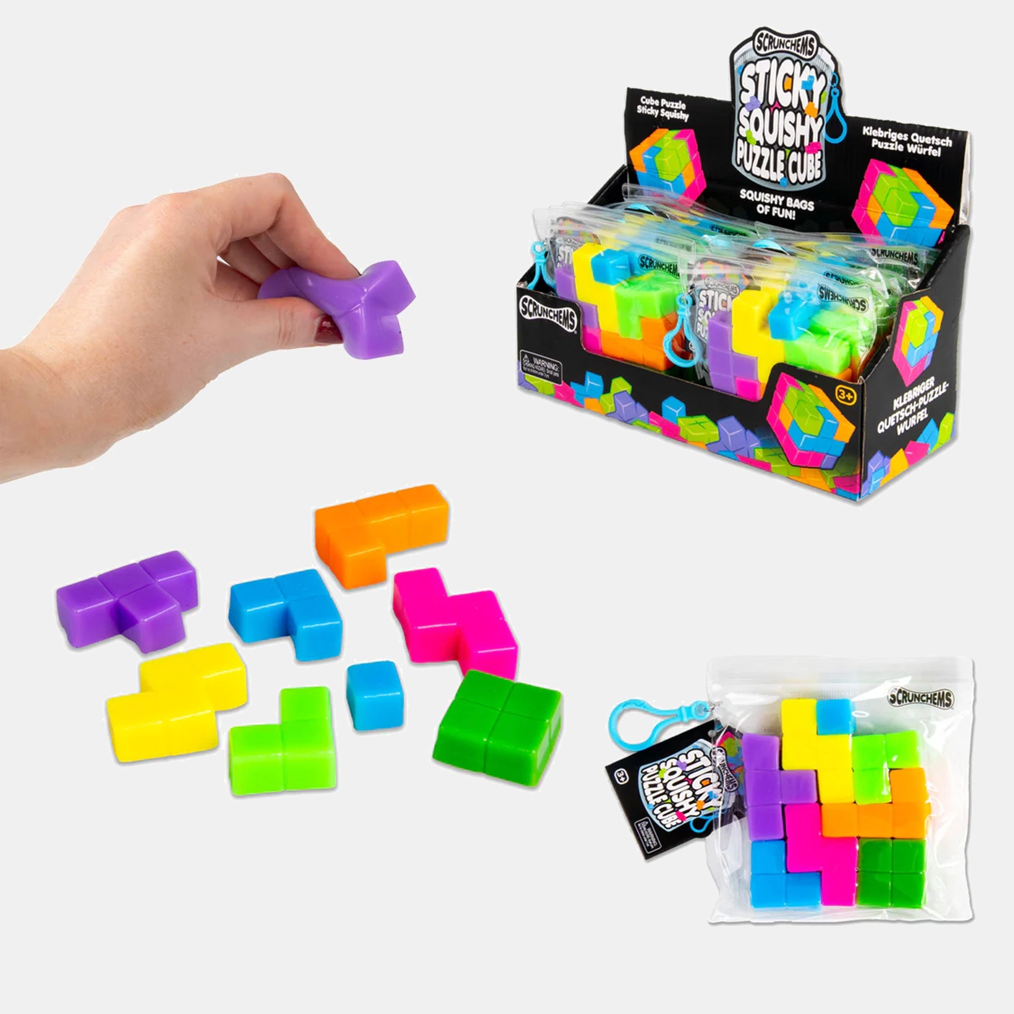BORDERS Sticky Squishy Puzzle Cube - 3+ 8 pieces