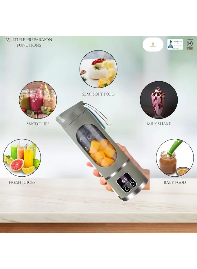 Portable Blender Smoothie Maker - USB Rechargeable Leak Proof Travel Lanyard