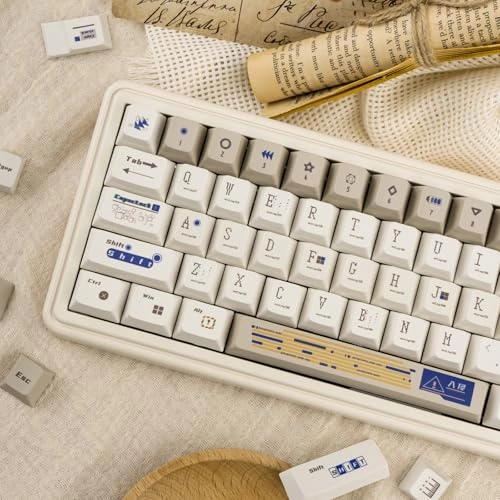 Retro Beige PBT Keycaps - ANSI Wired