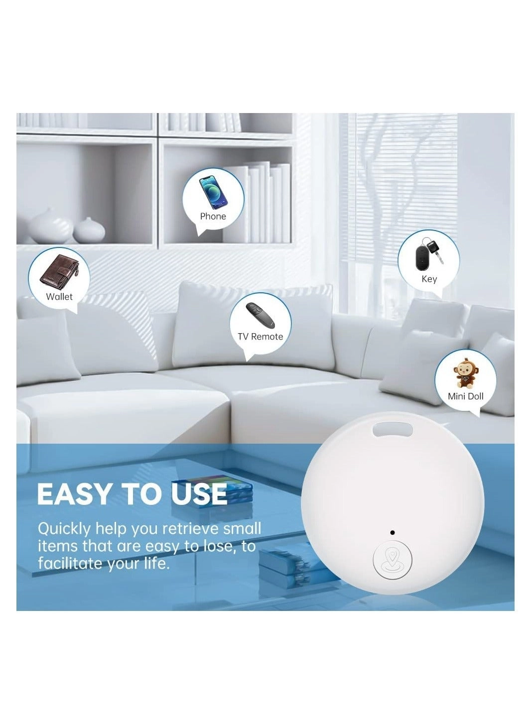 Bluetooth Key Finder Locator - 4 Pack