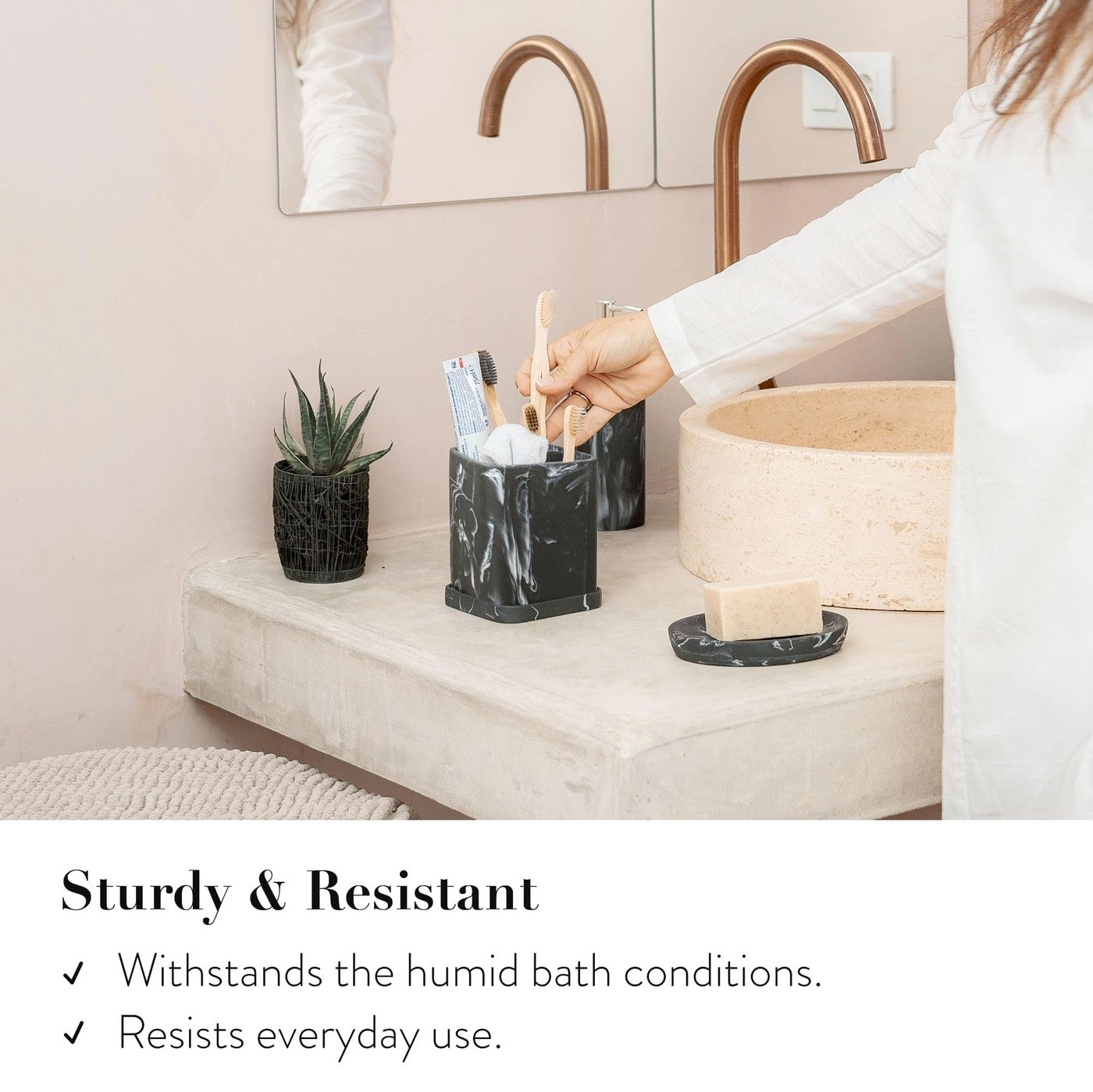 Toothbrush Holder - three slots Bathroom