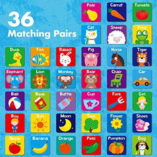 Memory Matching Game - 36 months - 6 years 72 pieces