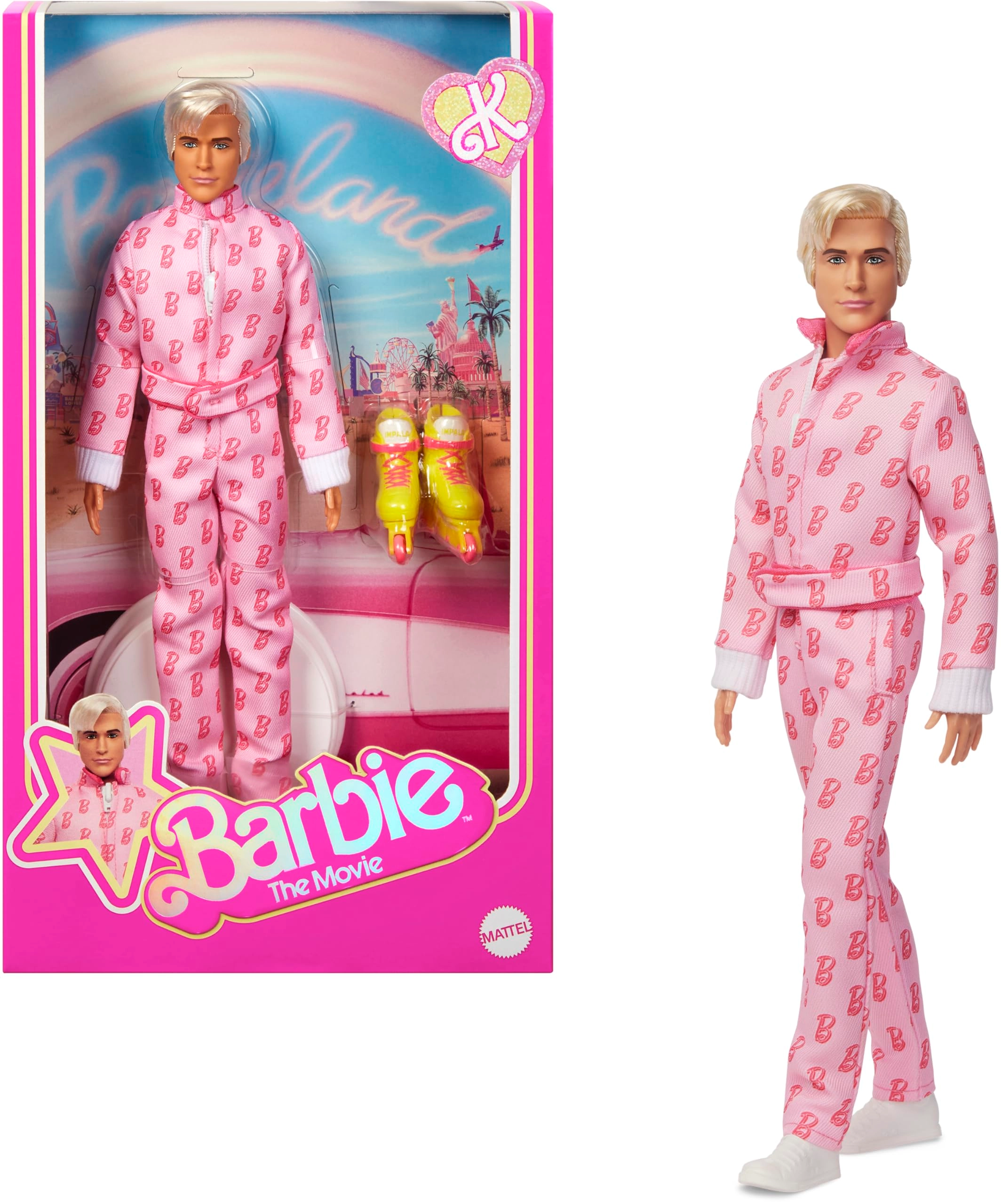 Barbie Ken Doll - Platinum Blonde Hair Pink Jumpsuit