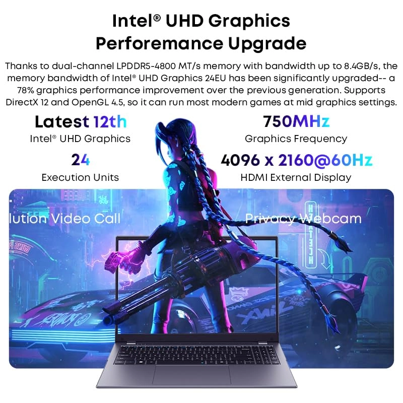 GemiBook Plus - 15.6'' N100 8GB DDR5 256GB SSD