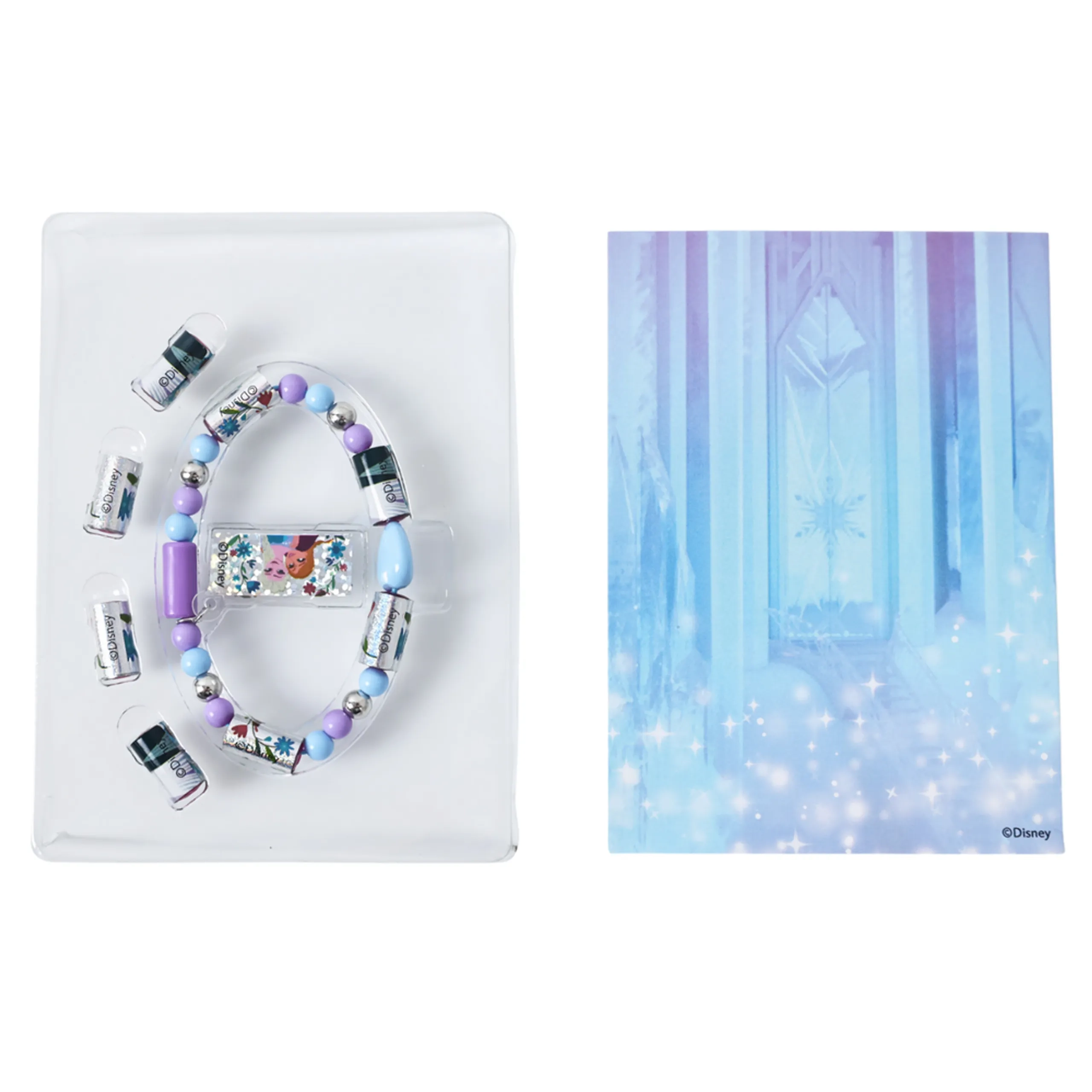 Holographic Sticker Bead Bracelet Making Craft Set - 6+ years 80 pcs Frozen