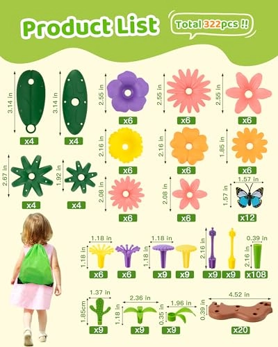 Flower Garden Building Toys - 322 pcs
