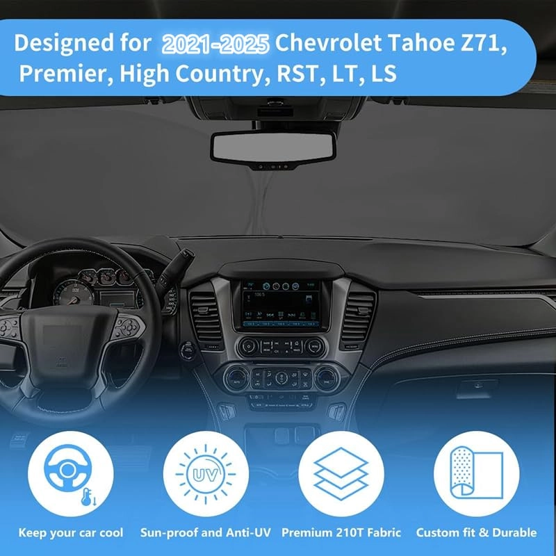 Windshield Sun Shade - Chevrolet Tahoe 2021|2022|2023|2024|2025