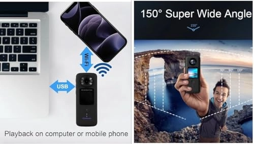 Dual Screen Hand-Held Action Camera - 4K 30FPS