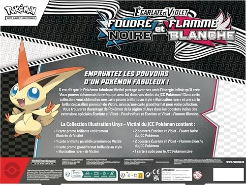 Unys Illustration Collection - Victini - 1 Fully Illustrated Glossy Promo Card 4 Boosters 1 Large Glossy "Rare Illustration" Promo Card