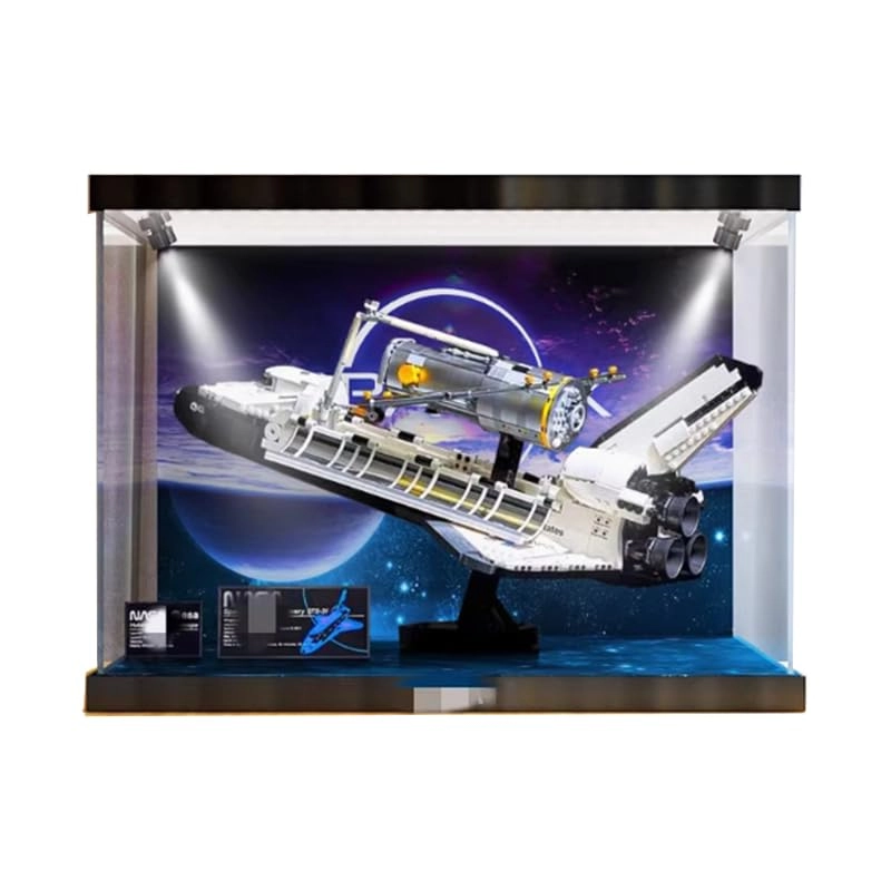 HCAEIOFJ Clear Acrylic Display Case - fits 10283 Background+Top Light