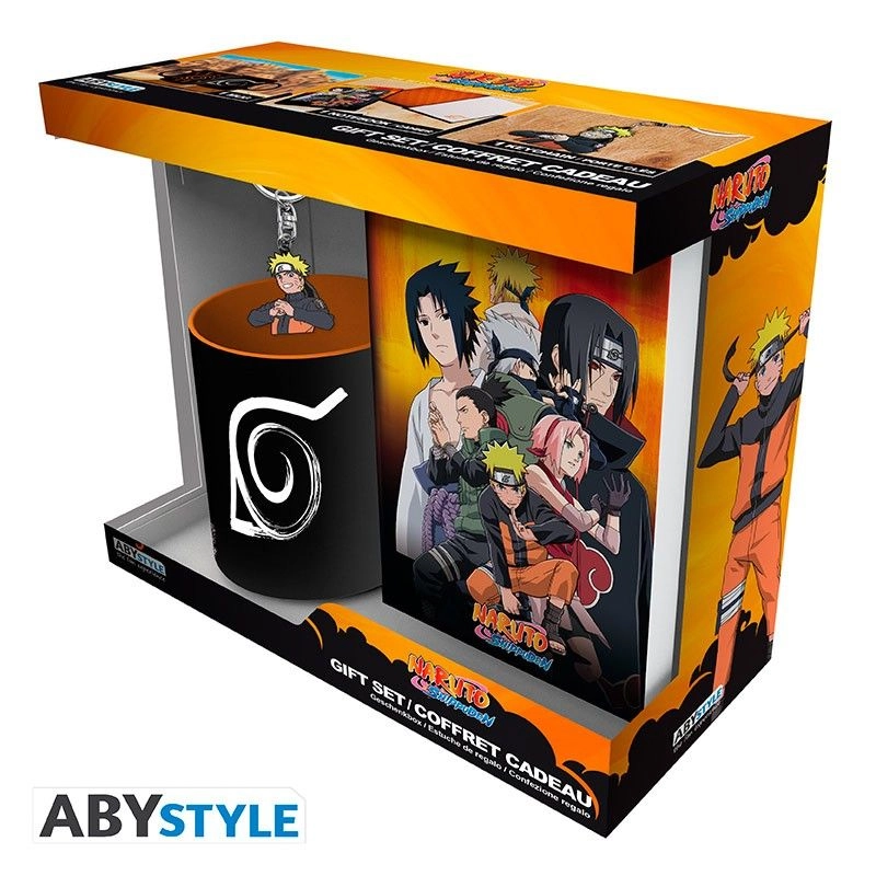 ABYstyle Naruto Shippuden Mug - 1 pcs - 320 ml + Naruto Shippuden Keyring - 1 pcs + Naruto Shippuden Notebook - 1 pcs - 164 pages A6