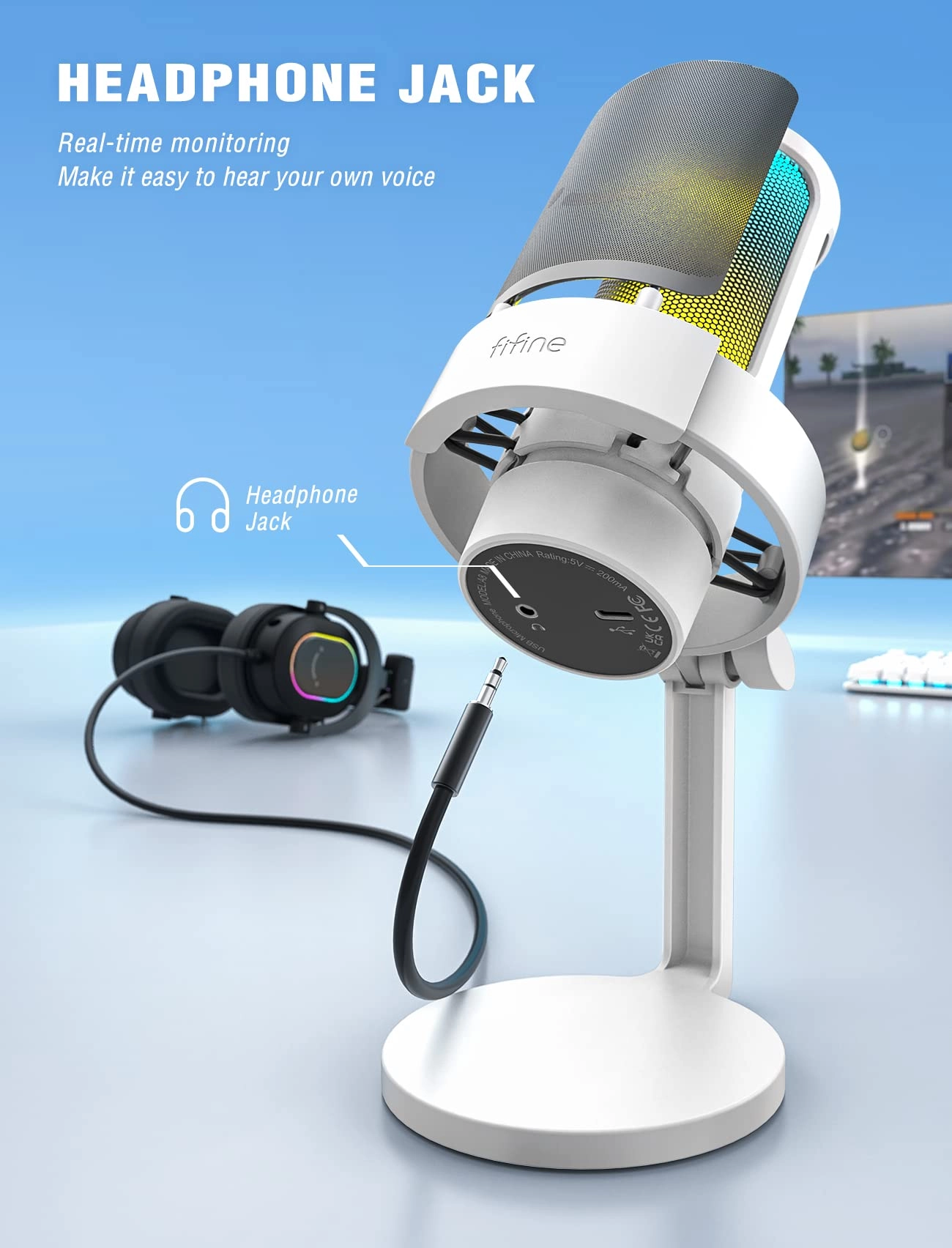 AmpliGame A8 USB Microphone