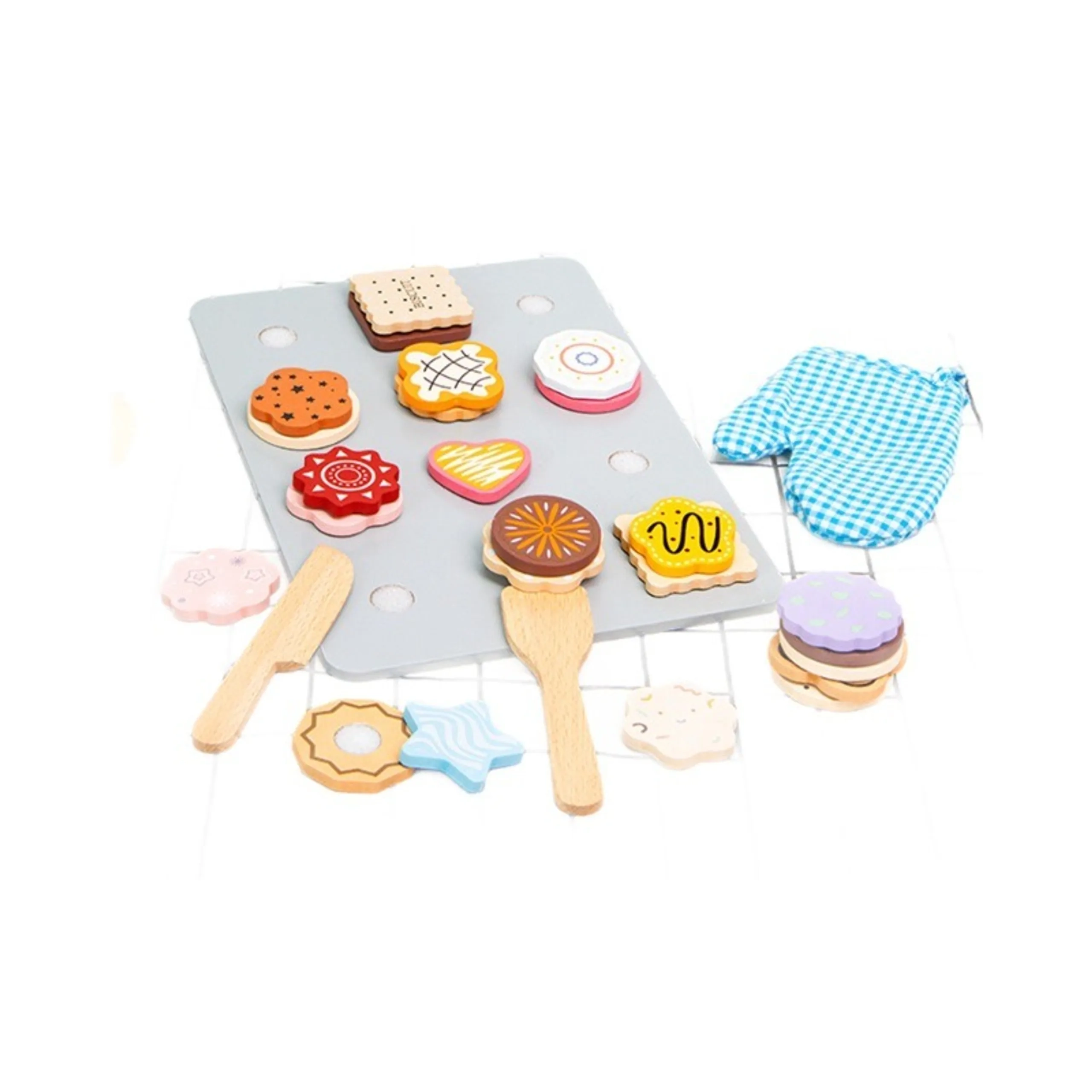 Little Angel Kids Wooden Cookie Playset - 28 Pcs (5551007-KABI_0192)