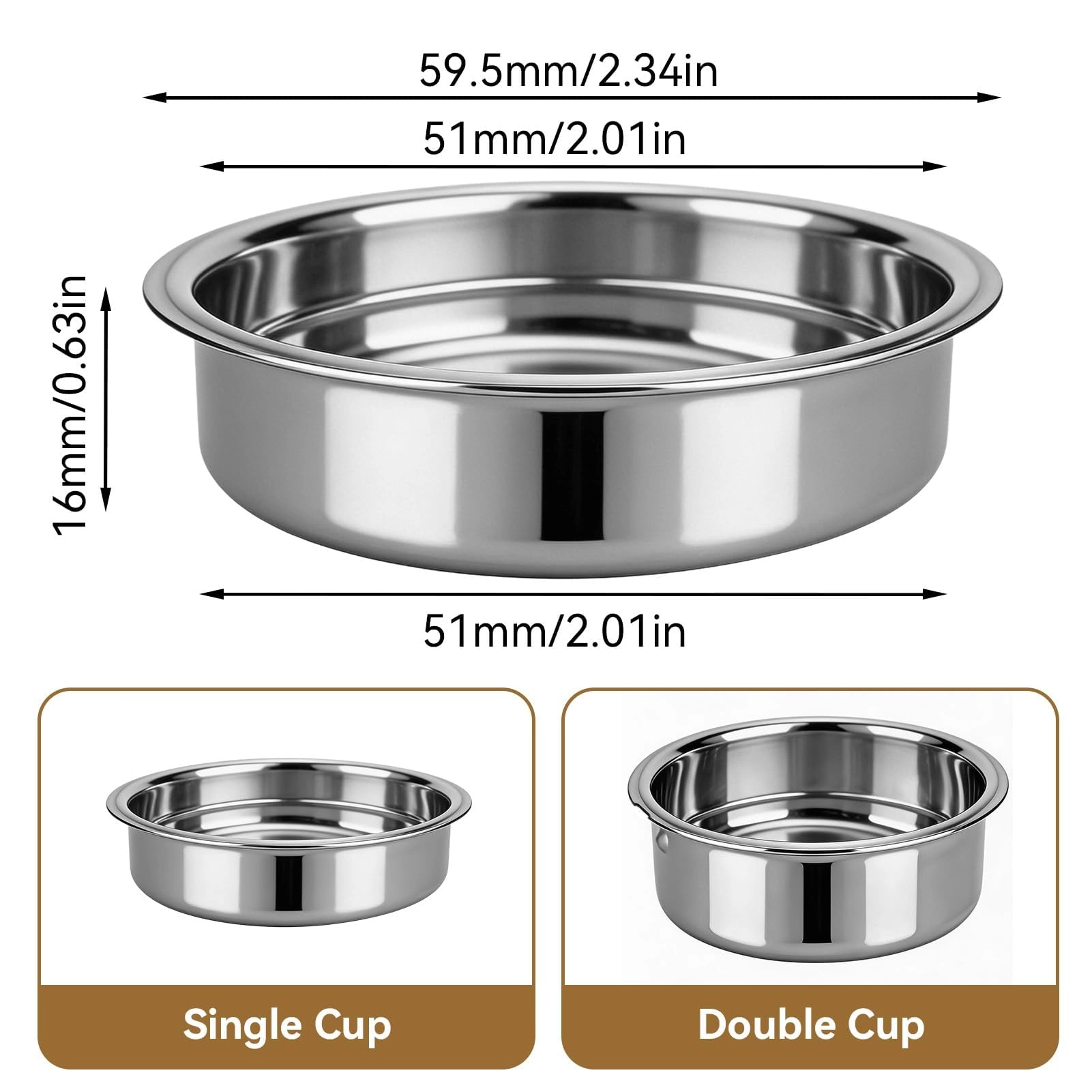 Coffee Filter - 51mm Double Layer Pressurized