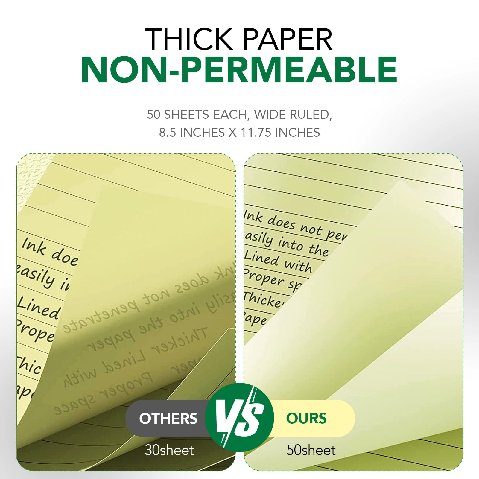 Legal Note pads 8.5-x-11.75-inch - Lined 600 Sheets