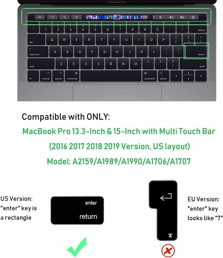 Silicone Protective Keyboard Cover - USA Version Arabic English