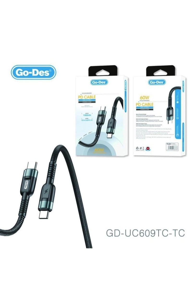 GO-DES GD-UC609 Cable USB-C to USB-C