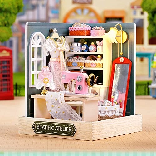 Miniature Wooden Dollhouse Furniture Kit - Creative Room 1:24