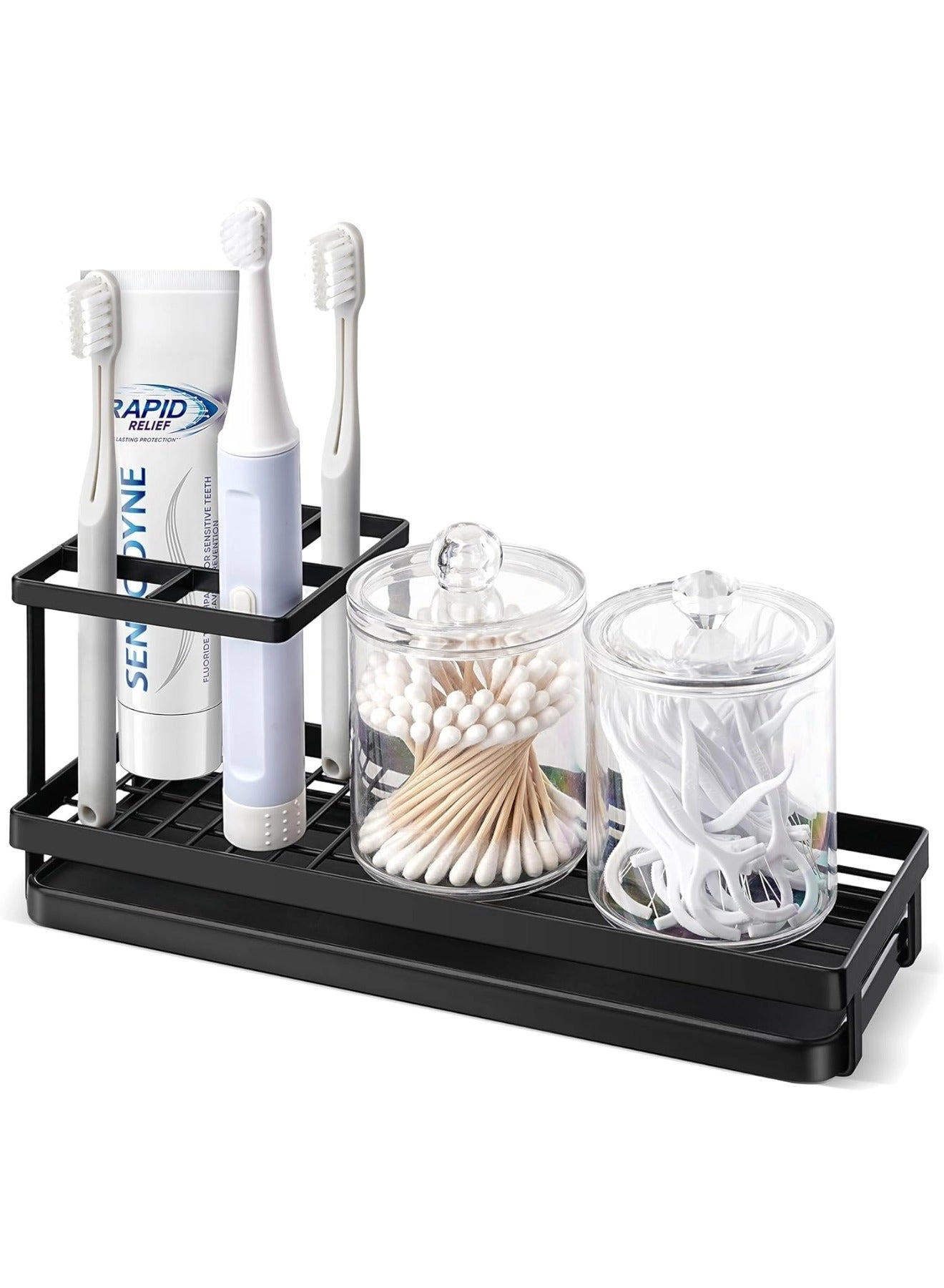 Toothbrush Holders - 4 Slots Bathroom Countertop