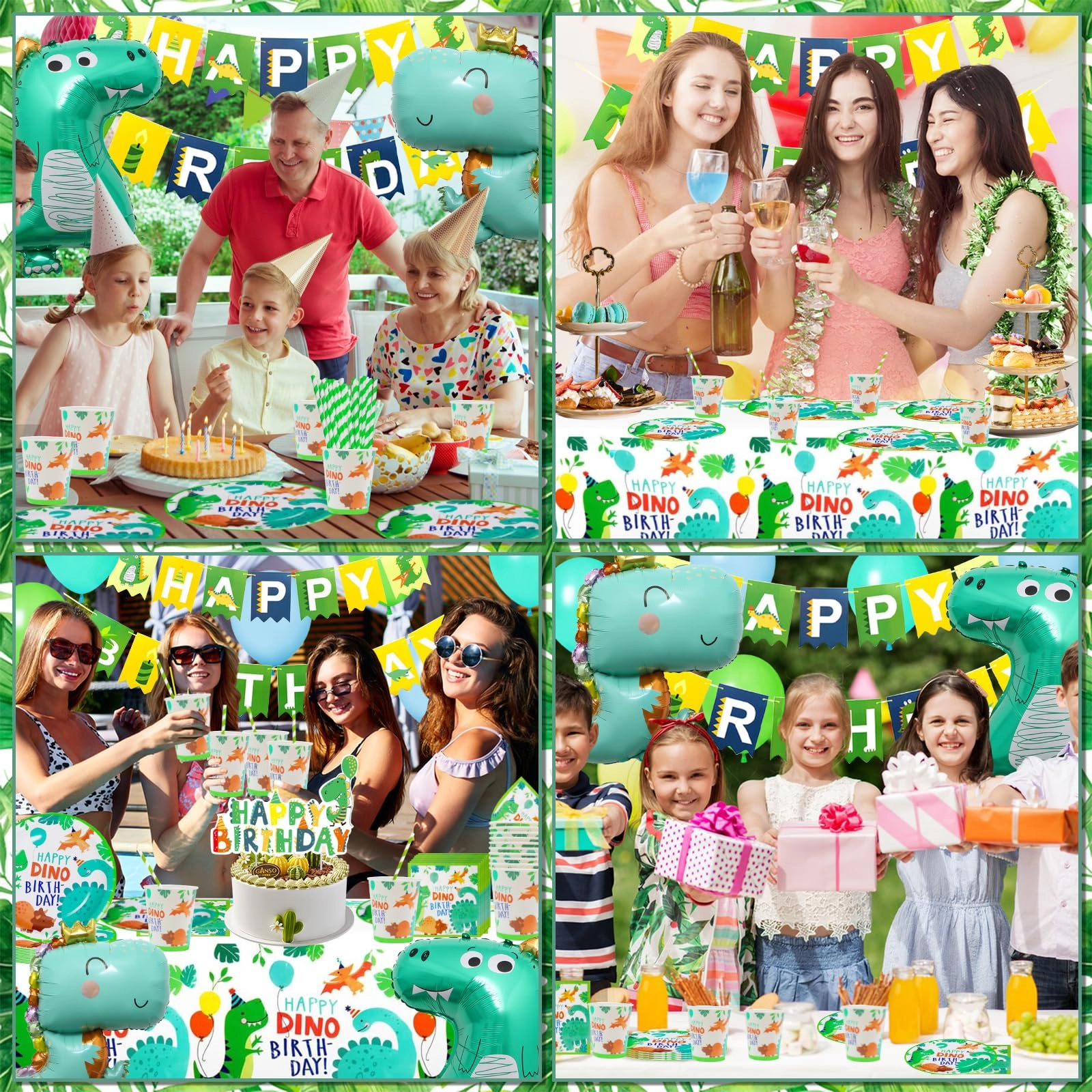 Dinosaur Birthday Party Tableware Set - 16pcs Birthday