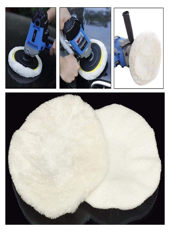 Lambs Wool Polishing Bonnet - 150 mm + Backer Pad + Universal Nut