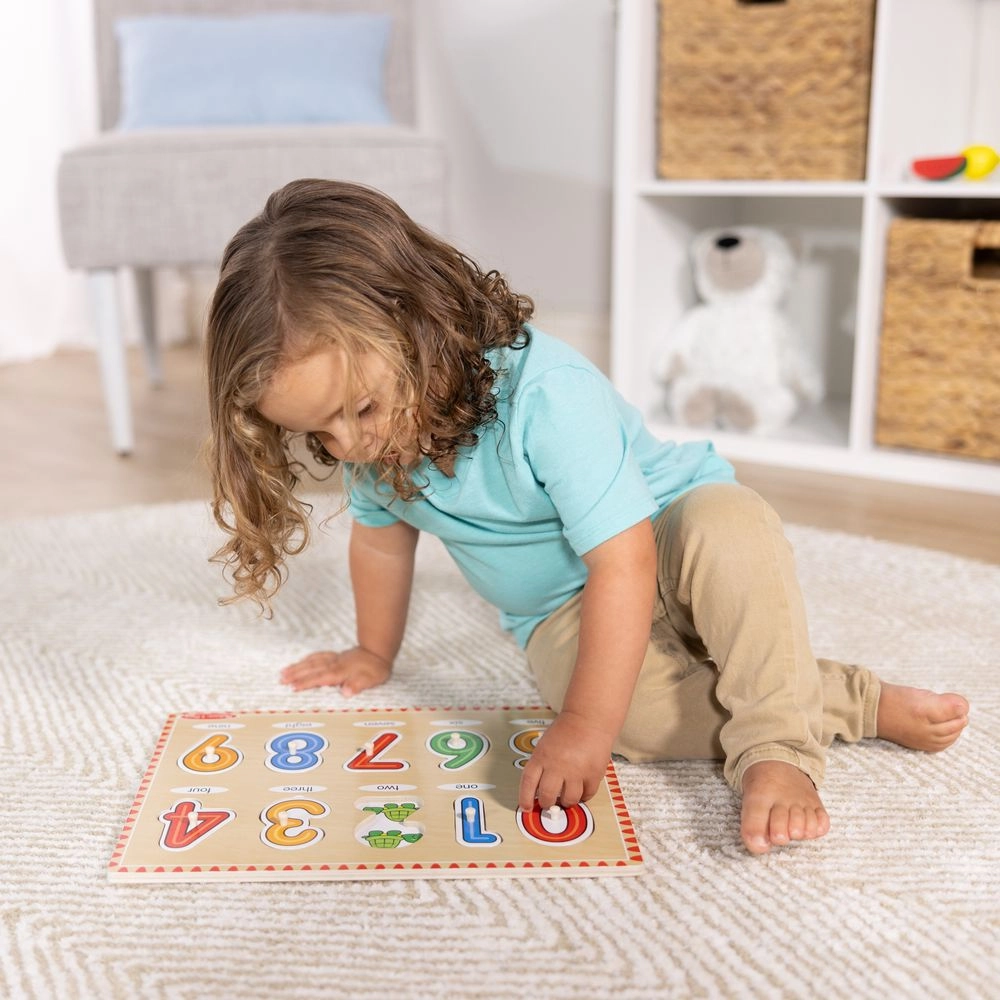 Lift & See Numbers Wooden Peg Puzzle - 2 to 5 years 10 piece(s)