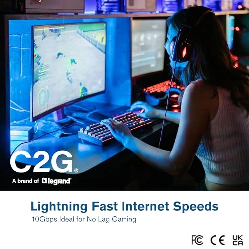 Cat6a Slim Ethernet Patch Cable - 7FT