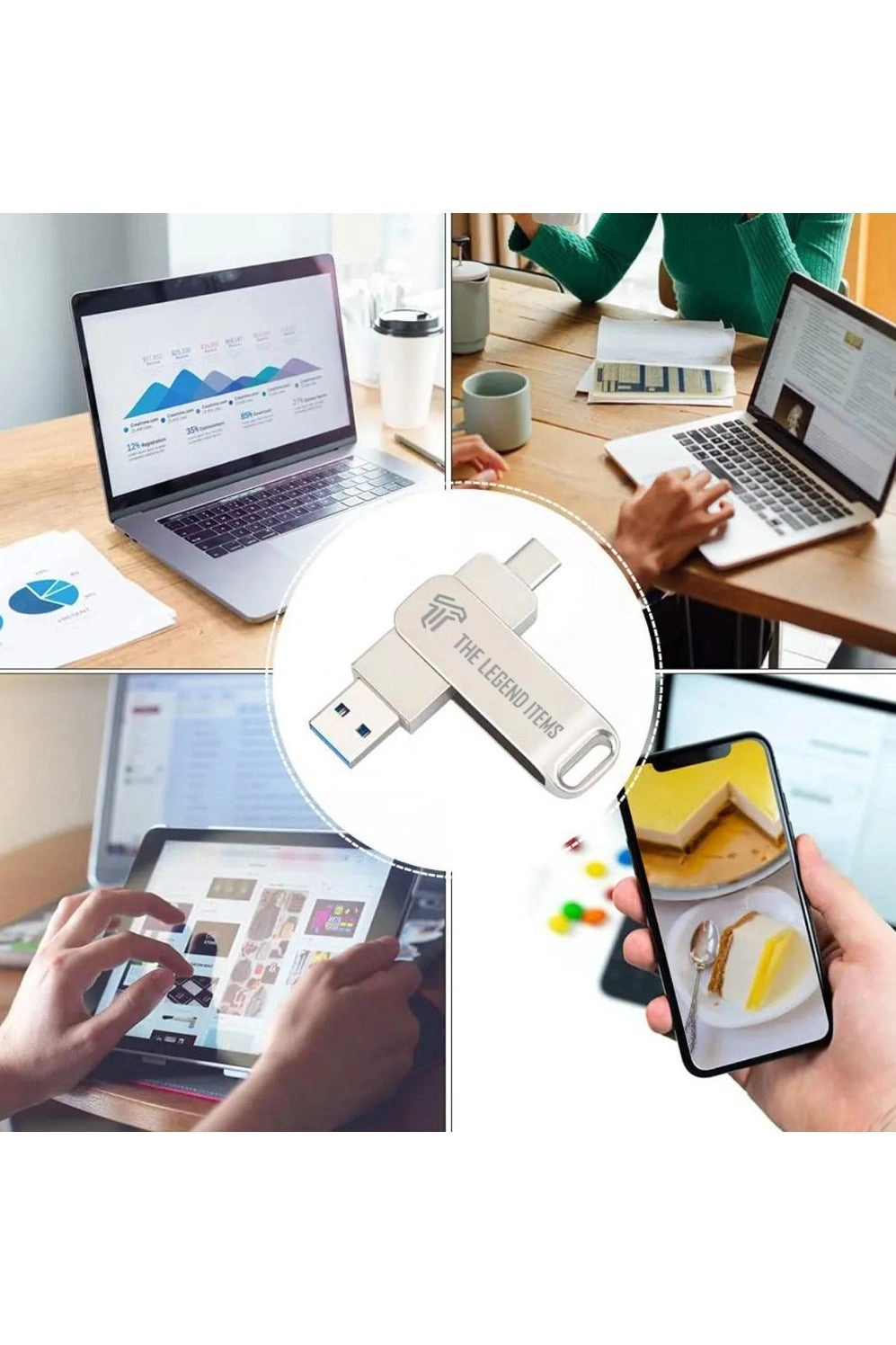 USB Flash Drive - USB 2.0 Type C and USB A 2TB