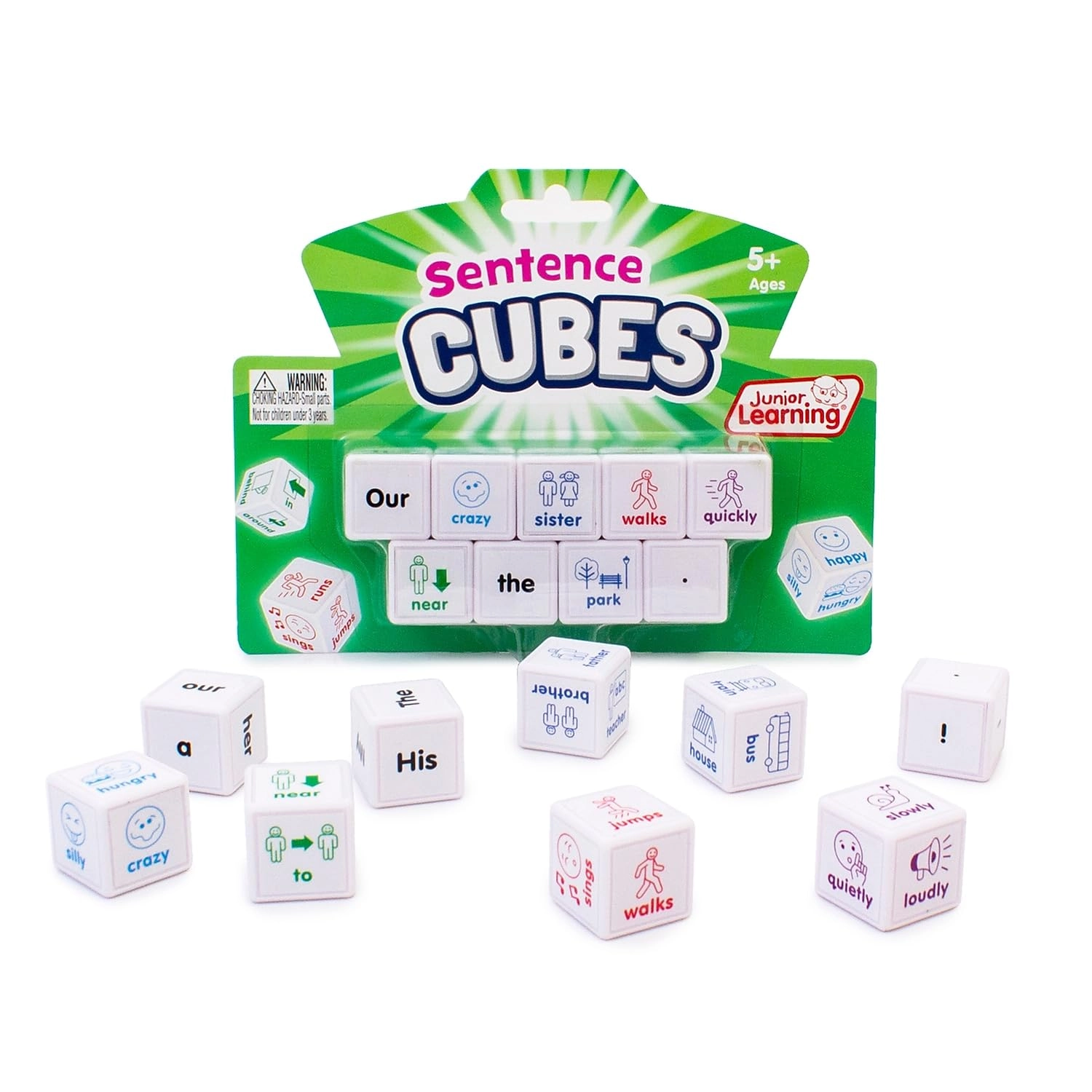 Junior Learning Sentence Cubes - 5+ 9 pieces
