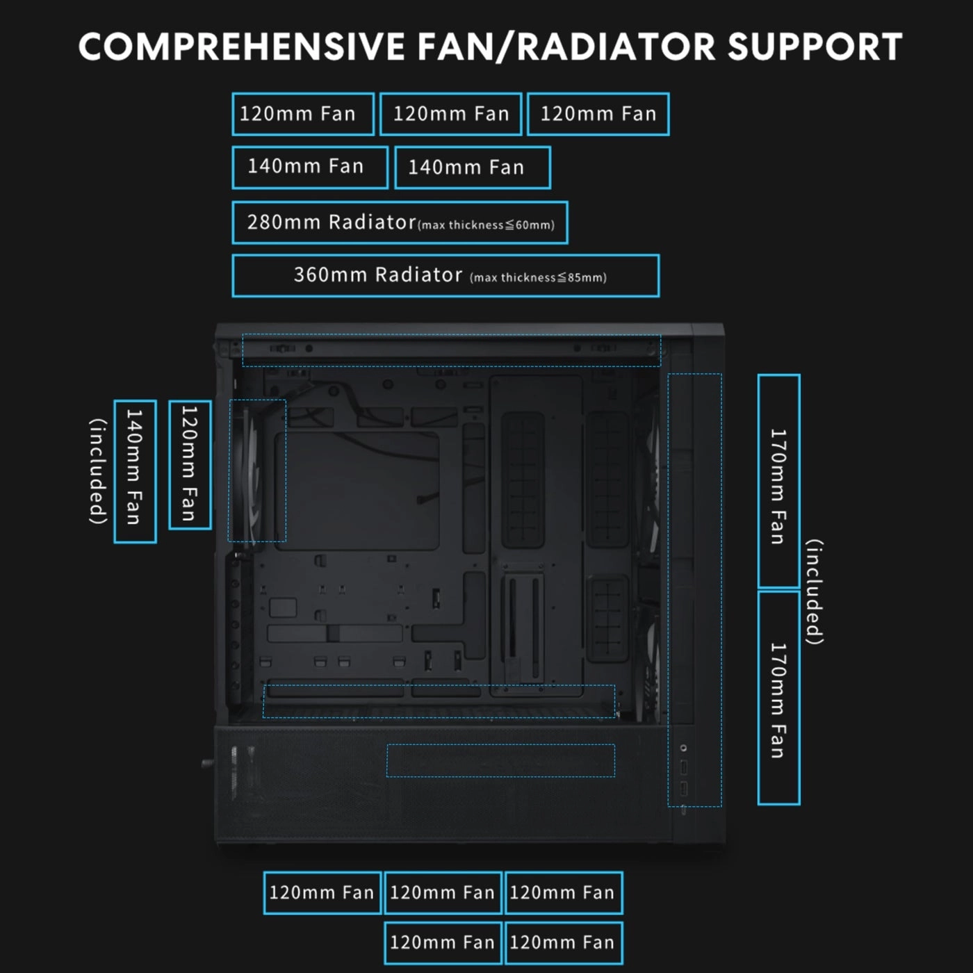 217 - Tempered Glass Side Panel Mid-tower