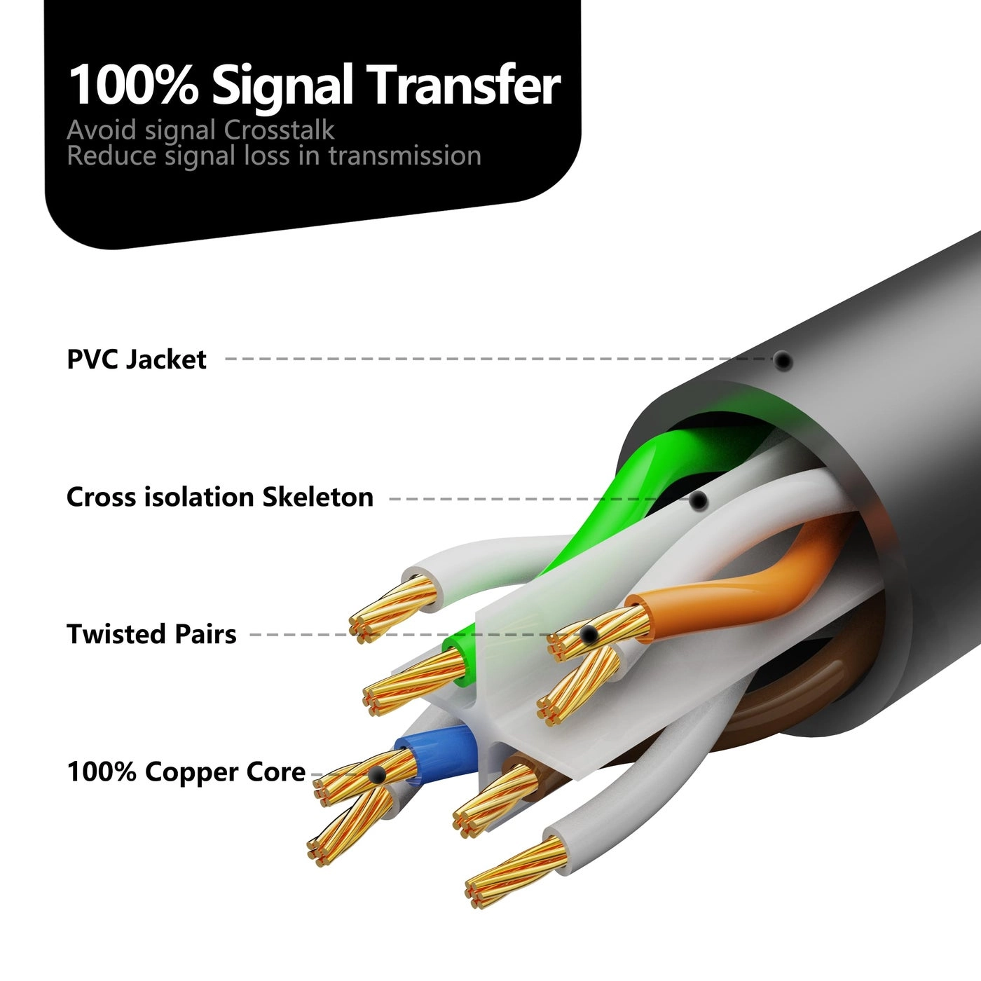 Cat 6 Outdoor Ethernet Cable - 50 ft