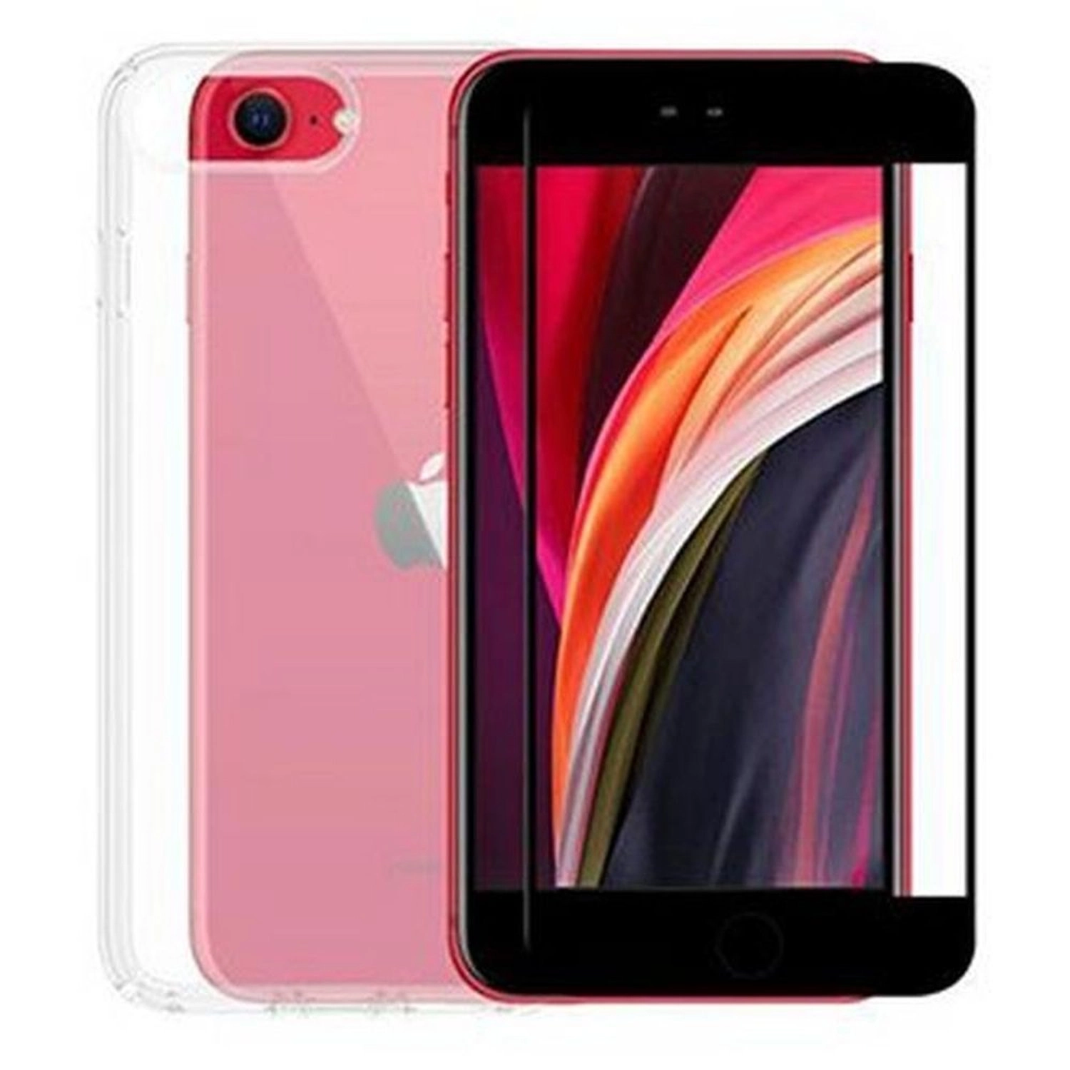 Smart Clear Glass Screen Protector + Back Protector for iPhone SE 2020