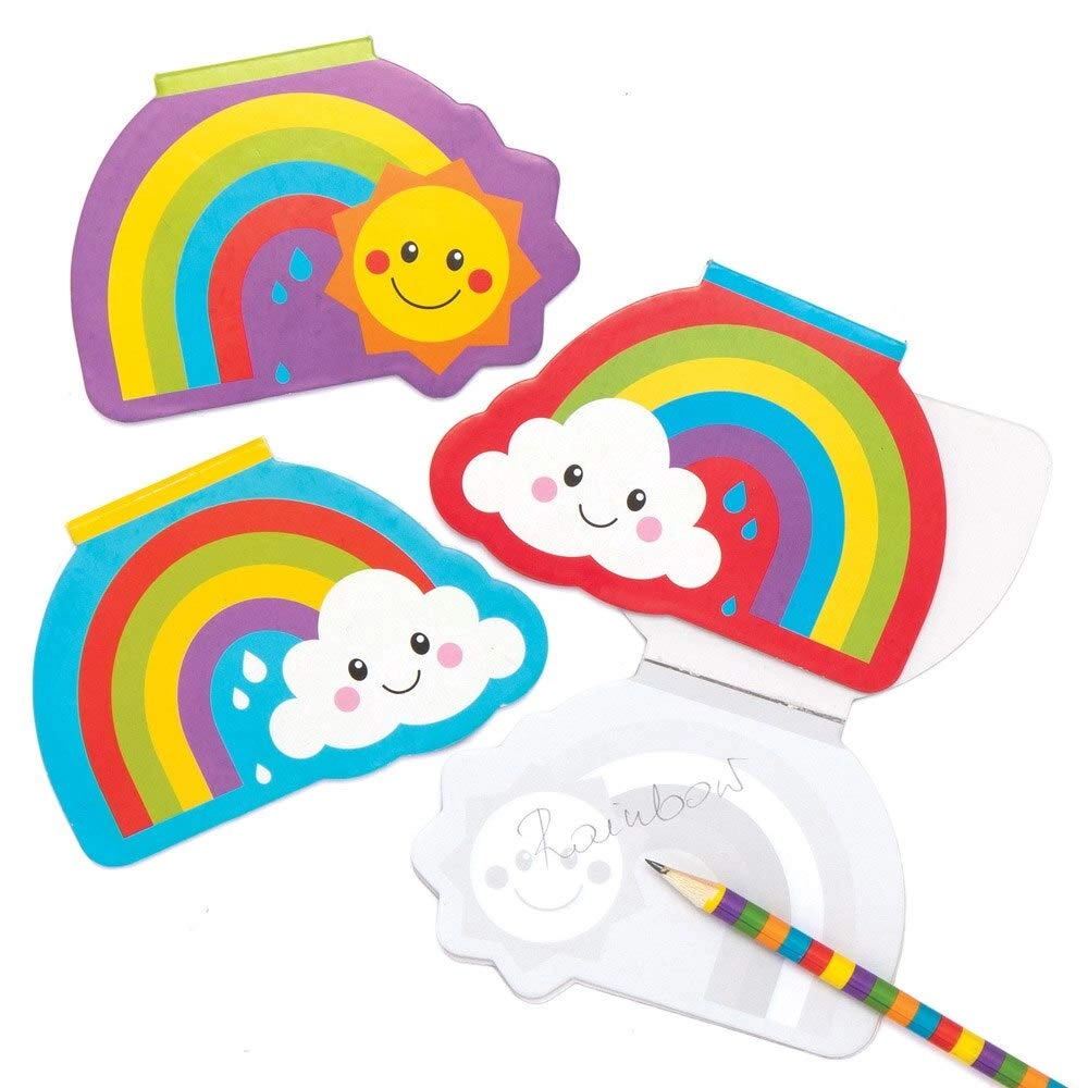 Baker Ross AT966 Rainbow Memo Pads - Blank 30 Pages