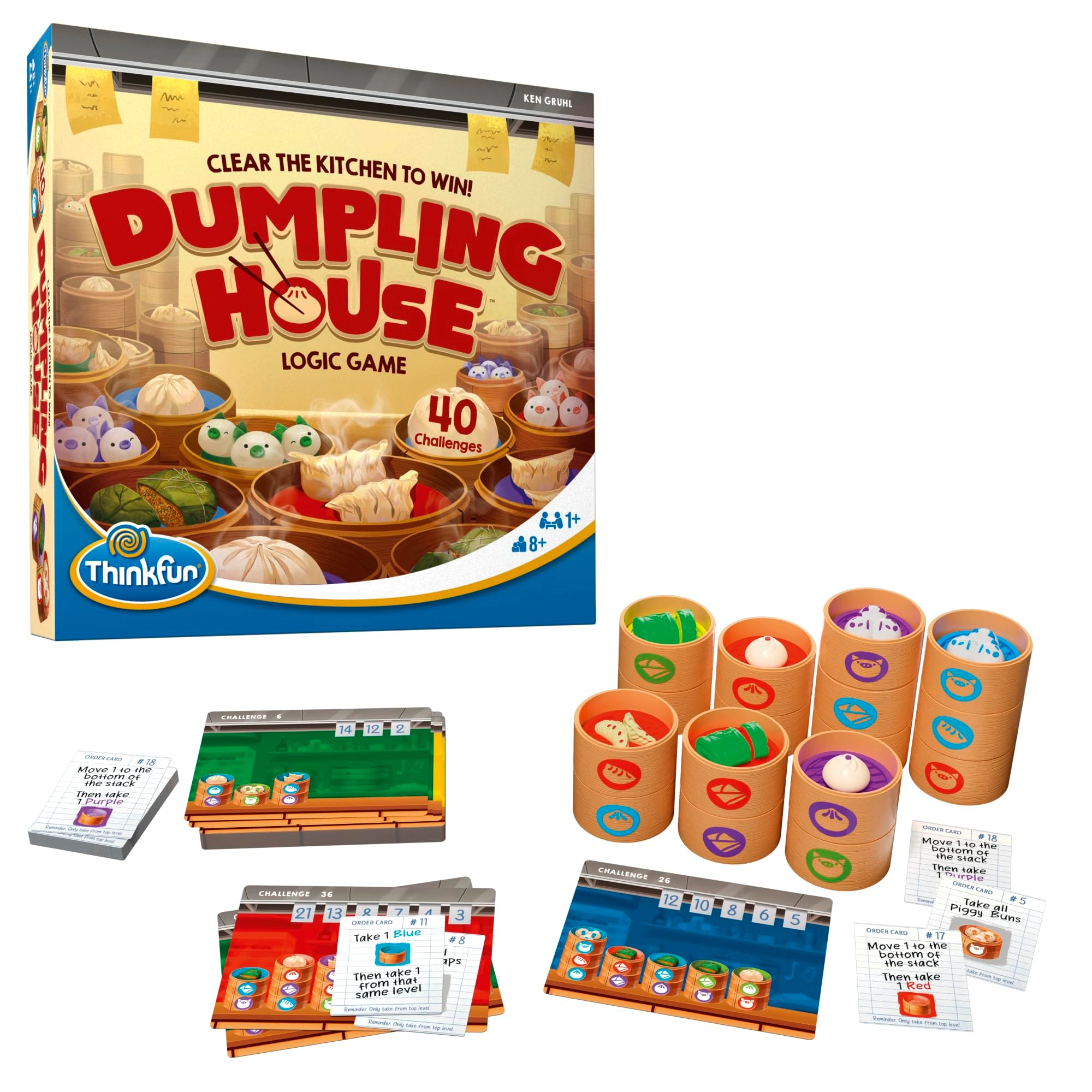 ThinkFun Dumpling House: The Stacking Game of Clearing Orders