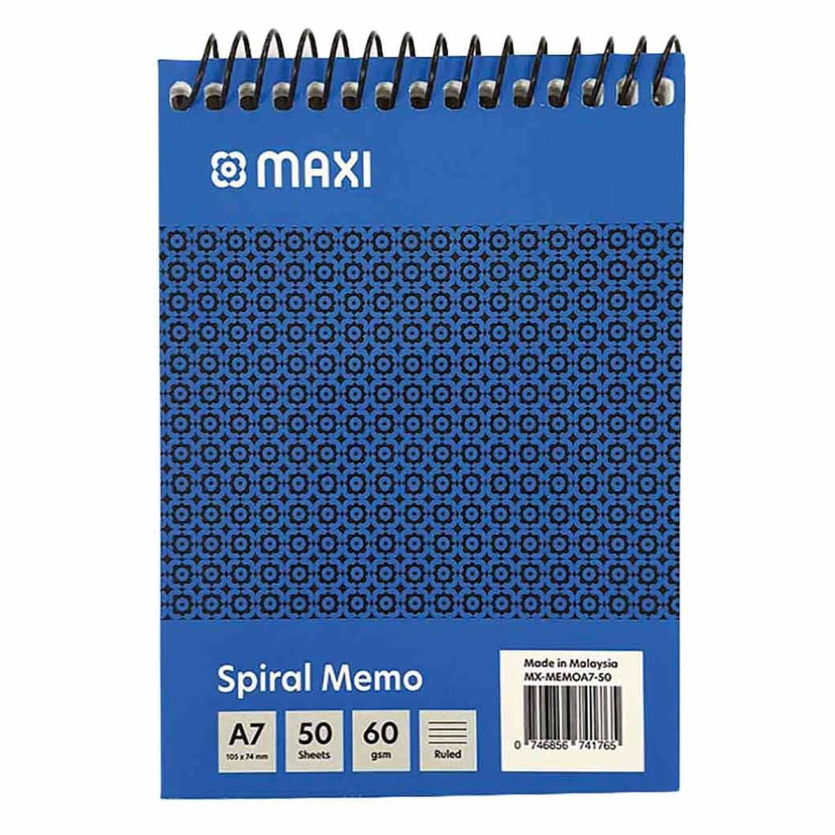 Maxi Notebook A7 Spiral - Lined 50 Sheets