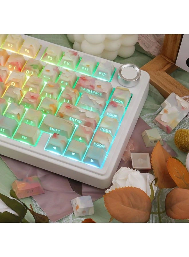 Garden Oil Painting PBT Keycap Set - 133-Key