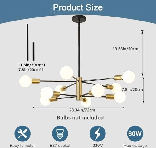 Sputnik Ceiling Lamp - Dimmable
