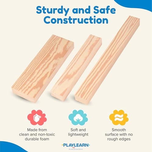 Foam Wooden Beam Building Blocks - 24 pcs