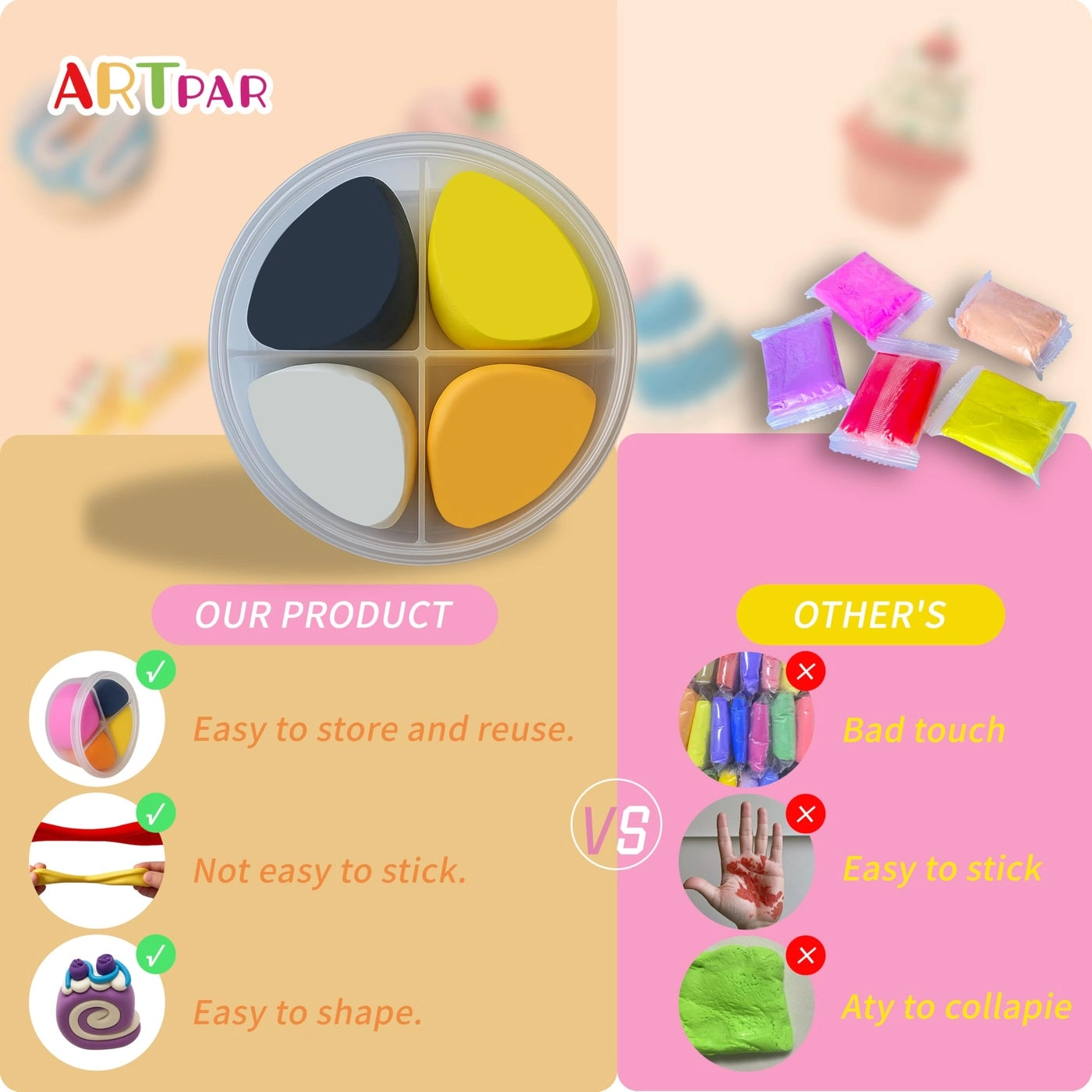 Clay Kits - Air Dry Clay 12pcs.