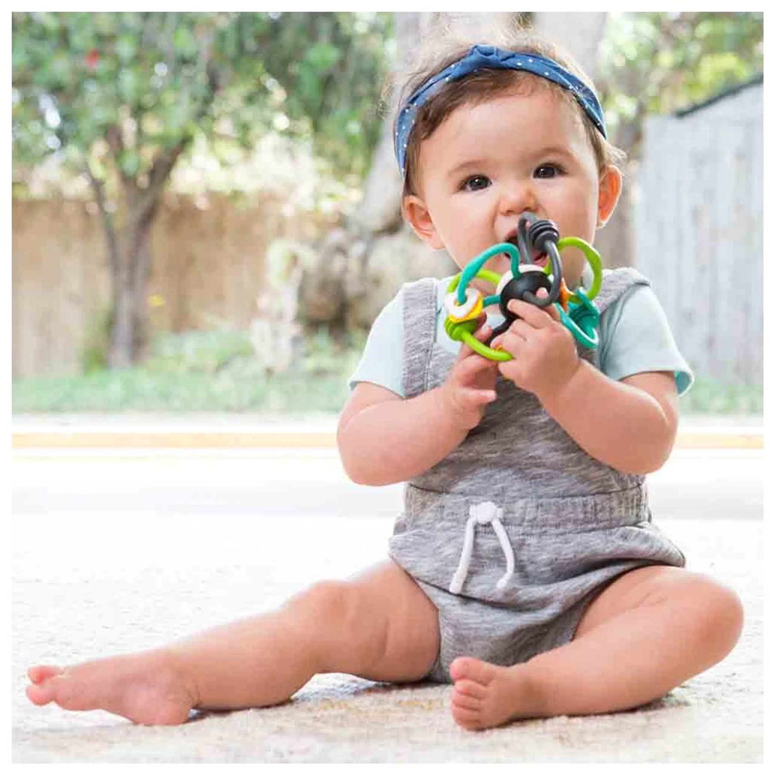 Shake & Teethe Flexible Rattle Ball - Suitable for 0 month and above BPA-free