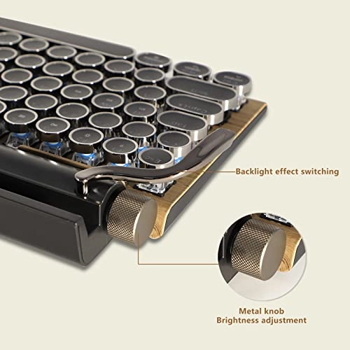 LED Backlit Retro Mechanical Keyboard - Bluetooth