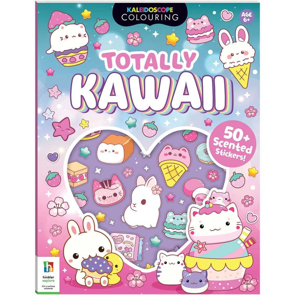 HINKR Kaleidoscope Colouring Activity Sticker Book Scented 48 pcs