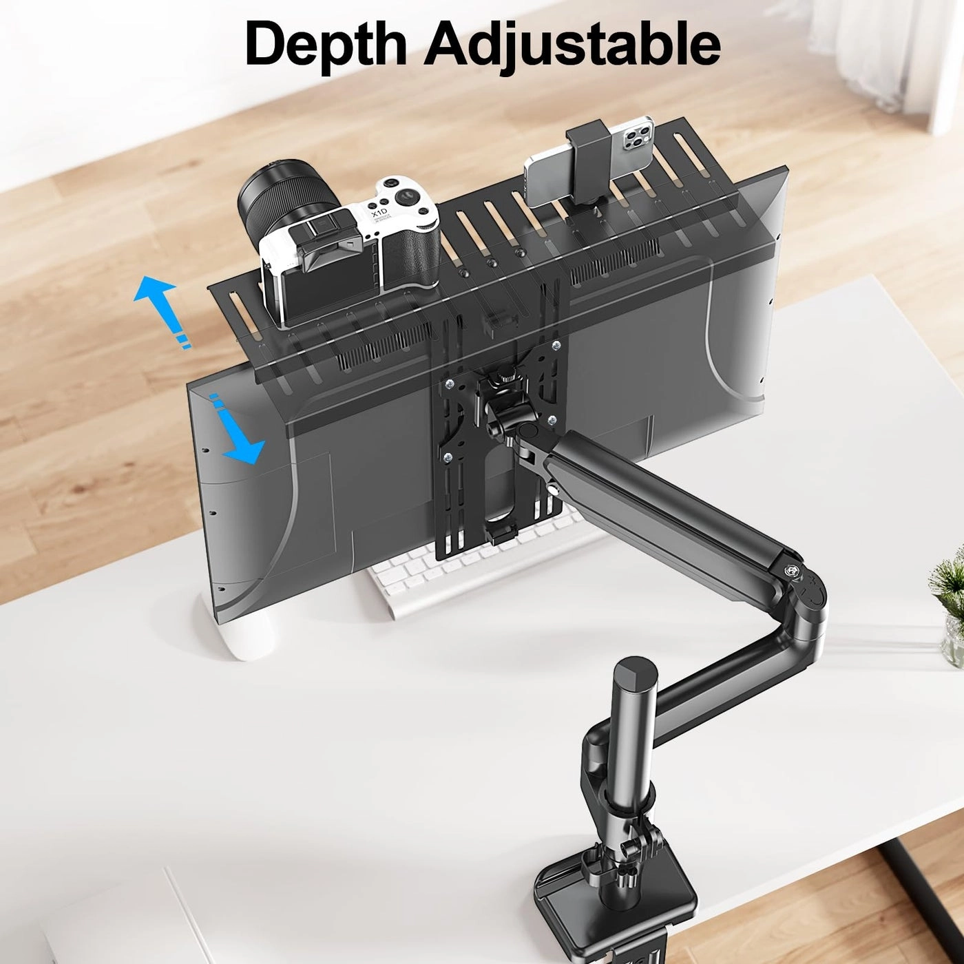 Long Arm Monitor Wall Mount - Single 32 inch 100x100