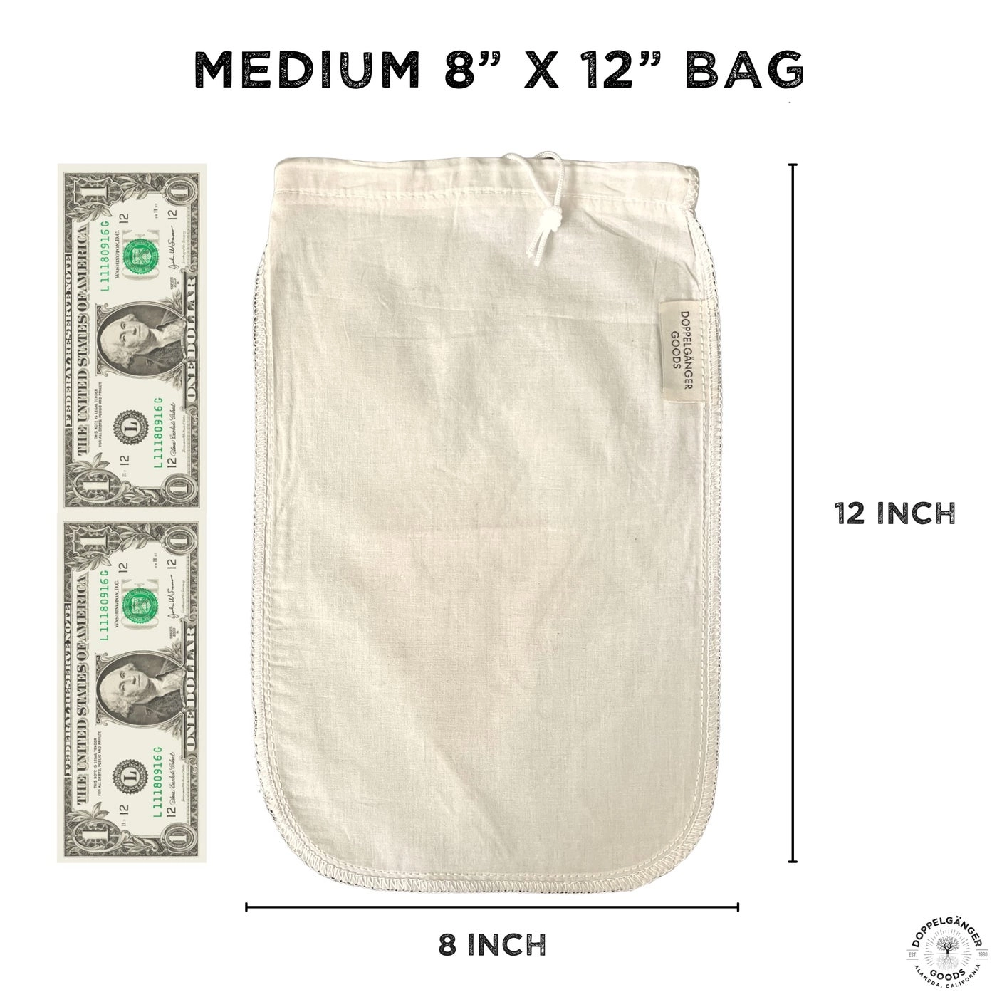 Cold Brew Coffee Bag - 2-Pack Medium 8In X 12In
